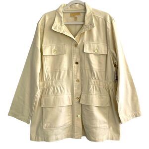 Micheal Kors Utility Jacket Color: Bone Size: XLG